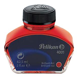Pelikan/百利金特价4001墨水官方旗舰店大瓶62.5ml非碳素红色钢笔用不堵笔不伤笔学生成人用