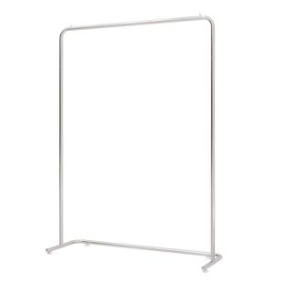 服装店展示架女装挂衣杆银色童装落地架不锈钢拉丝银衣服陈列货架