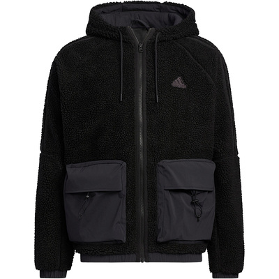 阿迪达斯正品男子羊羔绒运动夹克