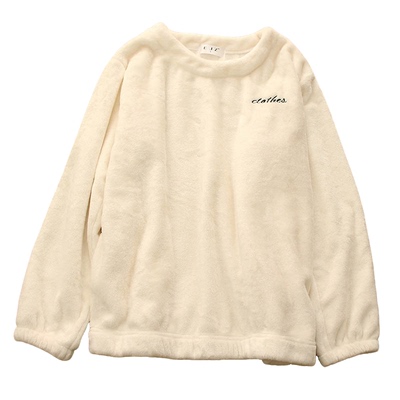 冬季法兰绒加绒加厚睡衣上衣