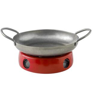 喜家德春笋鲜蔬锅专用酒精加热炉创意复古红色铝合金加热底座