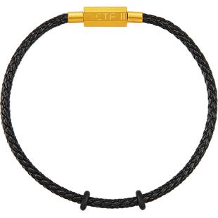 【新年礼物】周大福多色铜合金编织皮绳情侣手绳多款送男友