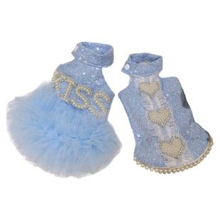 狗狗衣服超小体马尔济斯约克夏公主裙亮片礼服比熊泰迪蓬蓬裙背心