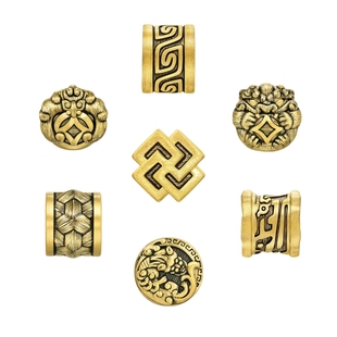 周生生Charme XL酷黑霸气貔貅福气临门转运珠黄金串珠组合