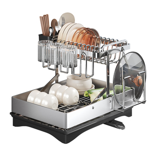厨房不锈钢碗碟沥水架水槽放碗盘碗筷收纳架置物架碗架台面多功能