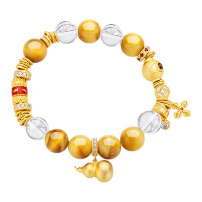 TWINSLULU葫芦虎眼石水晶手链