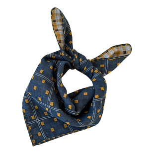 儿童围巾男孩潮酷搭配双面可戴春秋薄款韩国ins凹造型宝宝三角巾