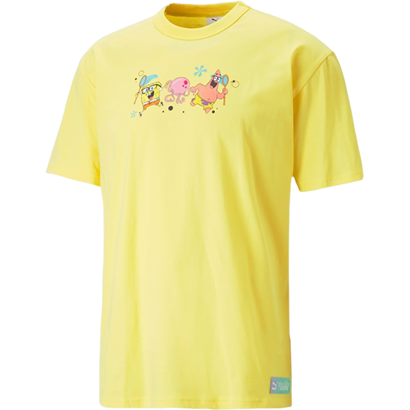 Puma/彪马正品SPONGEBOB男女印花卡通时尚休闲宽松时尚短袖