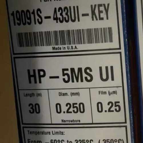 议价19091S-433UI-KEY安捷伦HP-5ms气相色谱柱30m0.25 mm0.25μm