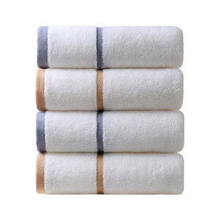 洁丽雅毛巾纯棉白色高级酒店抗菌男士洗脸洗澡女100全棉家用面巾