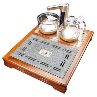 花梨实木茶盘套装一体全自动小型功夫茶台家用阳台泡茶具石排水托