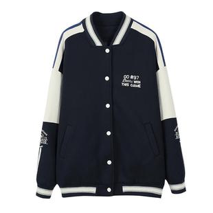 初中生休闲运动棒球服外套少女秋冬装大童高中学生开衫卫衣上衣女