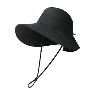 【详情领优惠】蕉下黑胶大帽檐渔夫帽防风帽女四季遮阳帽防紫外线