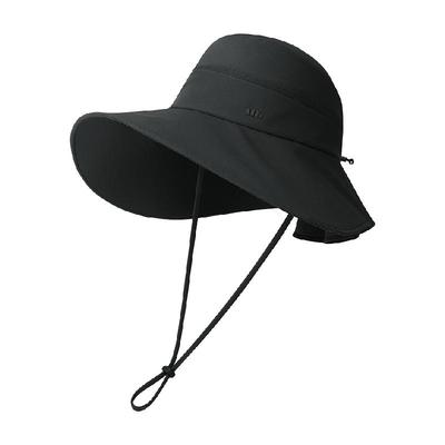 蕉下女士防风大檐黑胶防晒帽