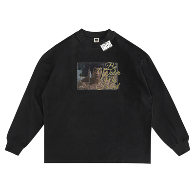 RC李小龙复古vintage印花长袖T恤