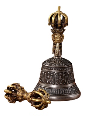 西藏铃铛金刚杵声音洪亮青铜铃
