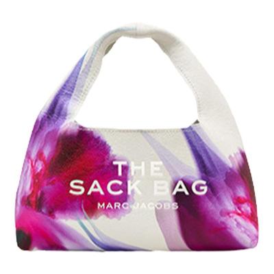 【新年特惠】MARC JACOBS/莫杰 SACK 迷你牛皮花卉纹理手提hobo包