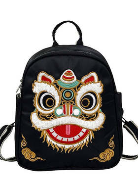 中国风醒狮背包双肩包