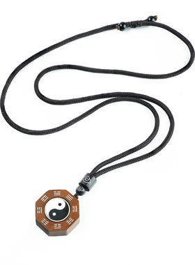 太极可转动雷击枣木道家饰品