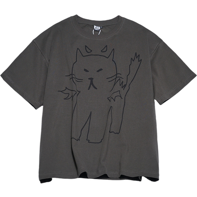 STILLYOU搞怪线条小动物短袖T恤