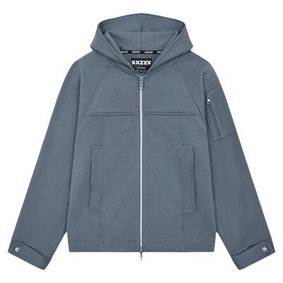 XXZXX潮牌开衫外套宽松连帽卫衣