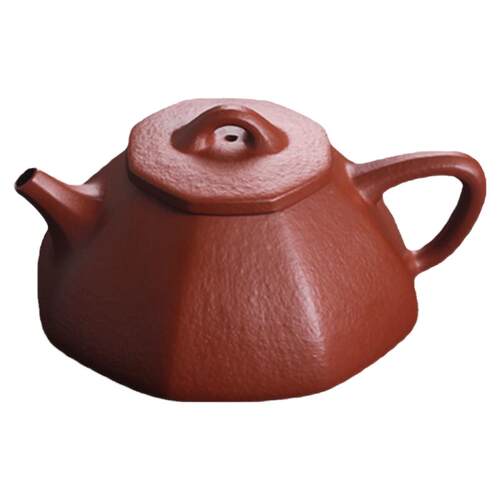 驯砂记 早期原矿小煤窑朱泥石瓢 八方 纯手工紫砂壶 150cc 小茶壶