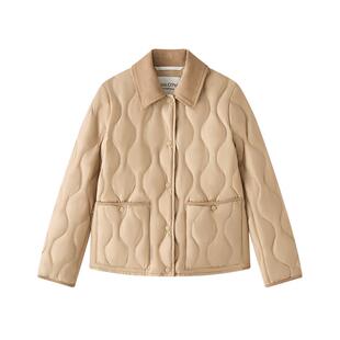 【自营】Marc O'Polo2025秋冬新款灯芯绒翻领白鹅绒轻薄羽绒服女