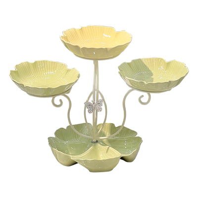 轻奢高级感多层果盘家用茶几客厅办公室零食糖果点心餐桌前台摆件