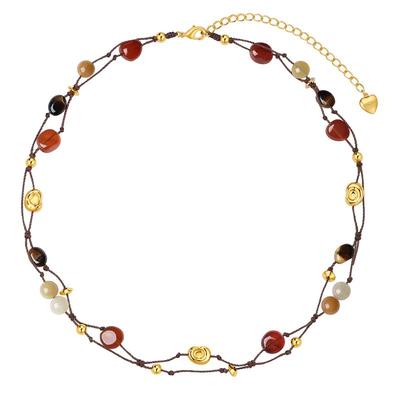 钟楚曦同款Onchic丛林盛果项链红玛瑙锁骨链多宝水晶轻奢莫瑞风