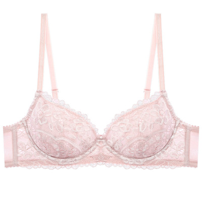 大胸显小内衣女夏季超薄款