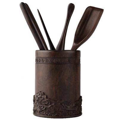 从简黑檀木茶道六君子黄花梨整套