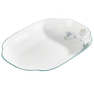 鱼盘陶瓷家用2026年新款高颜值蒸鱼盘子大号好看的可微波装鱼盘子