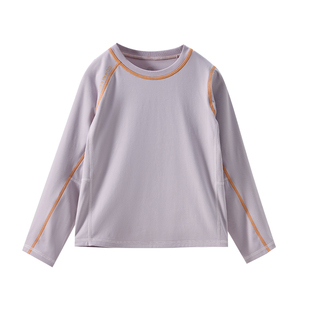 Q21小线条儿童长袖速干T恤男女童运动高弹上衣吸湿透气打底衣A类