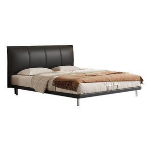 政府补贴新款喜临门现代简约真皮床薄背主卧大床软包双人床 薄巧