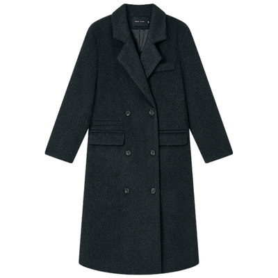 HaloLuu灰色羊毛西装大衣高级感