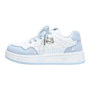 回力可爱猫咪鞋子女2026春季女款新款学生百搭板鞋厚底运动休闲鞋