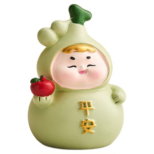 可爱葫芦摆件高级感女生工位办公室桌面装饰品治愈系情绪稳定神器