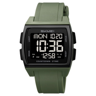 时刻美SKMEI防水闹铃倒计时男士时尚多功能腕表学生党高颜值手表