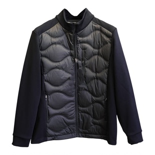 利落有型！纯色拼接户外休闲防风保暖立领外套长袖男士羽绒服M430