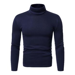 Men Turtleneck Sweater Design Long Sleeve Shirt top