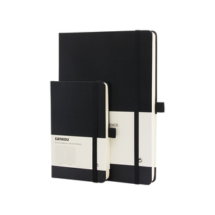 三口a5a6无酸纸笔记本厚本子带笔插高颜值商务高档办公记事本简约日记会议记录硬皮壳横线工作本定制可印logo