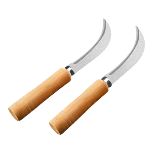 烤肠专用刀小弯刀不锈钢多功能水果刀商用淀粉肠花刀香蕉刀割菜刀