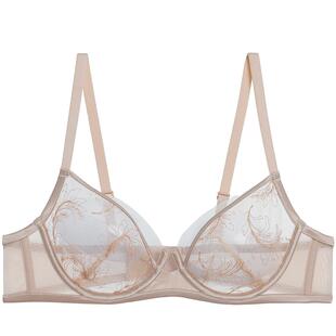 爱慕内衣女轻薄性感蕾丝大胸显小显瘦大罩杯舒适透气无压力文胸