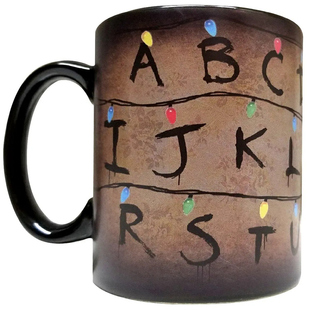 跨境新品Color Changing Ceramic Mug热敏变色陶瓷杯字母小众水杯