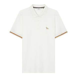 亨利格兰2026夏新品 男士简约英伦短袖t恤撞色弹力轻薄凉爽polo衫