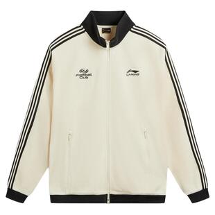 李宁华夫格外套女春季2026新情侣拉链卫衣休闲上衣针织运动服男士