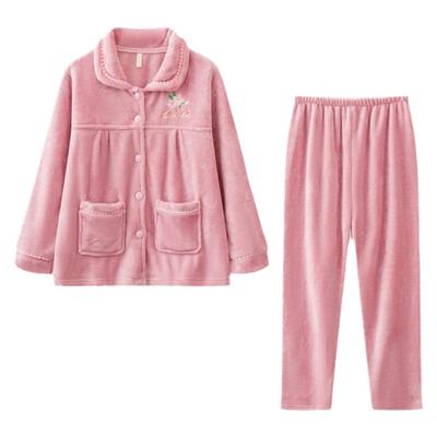 本命年法兰绒睡衣雁策保暖加厚女