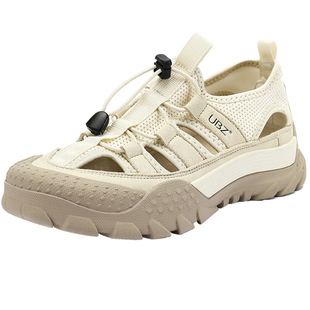 UBZ 镂空登山鞋女2026秋新款厚底户外透气运动徒步老爹鞋休闲凉鞋