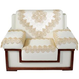 唯米51欧式蕾丝沙发套罩四季通用办公会议室单人位会客沙发巾家用