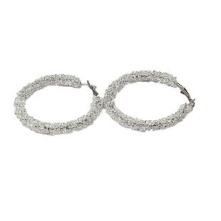 银色大圆圈夸张耳环女2025新款新款爆款小众设计感耳圈高级感耳饰